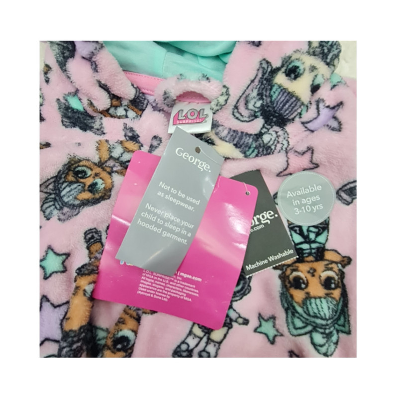 حوله پالتویی دخترانه جورج سایز 29x24 سانتی نتر