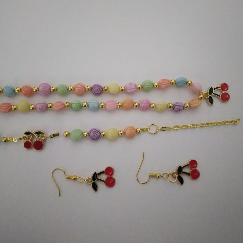 نیم ست دخترانه مدل m0265 طرح گیلاس