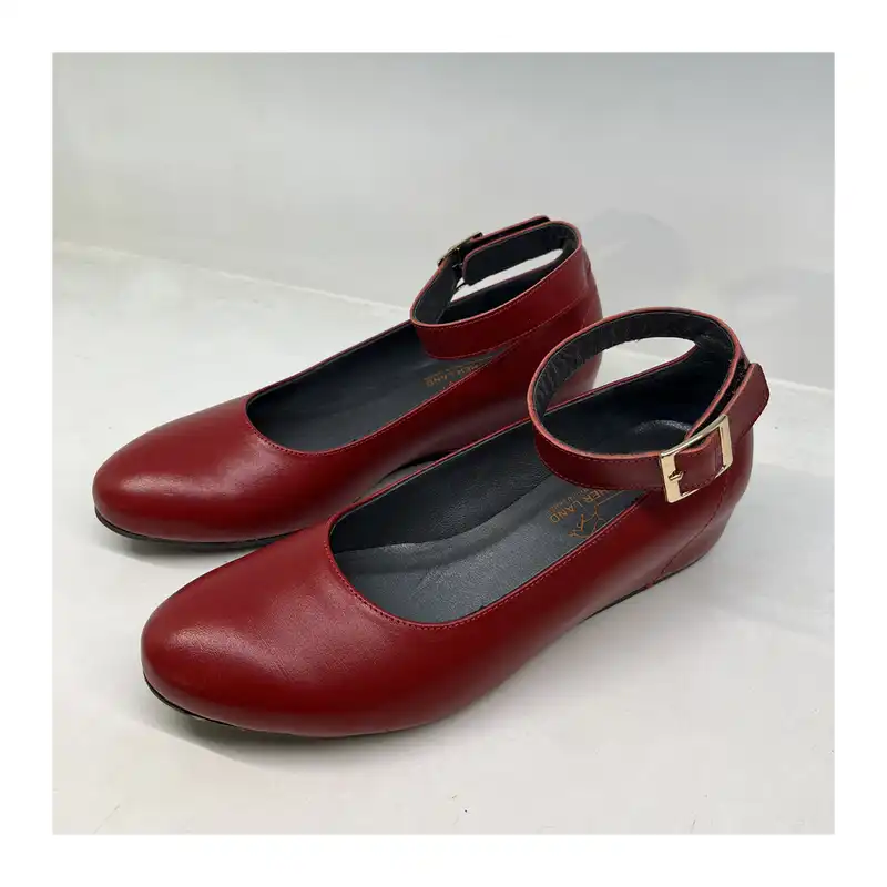 کفش روزمره زنانه سرزمین چرم کد 1552 رنگ قرمز