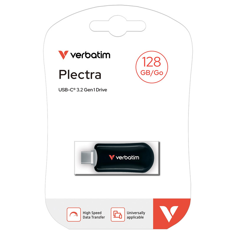 فلش مموری ورباتیم مدل Plectra ظرفیت 128 گیگابایت با رابط USB-C