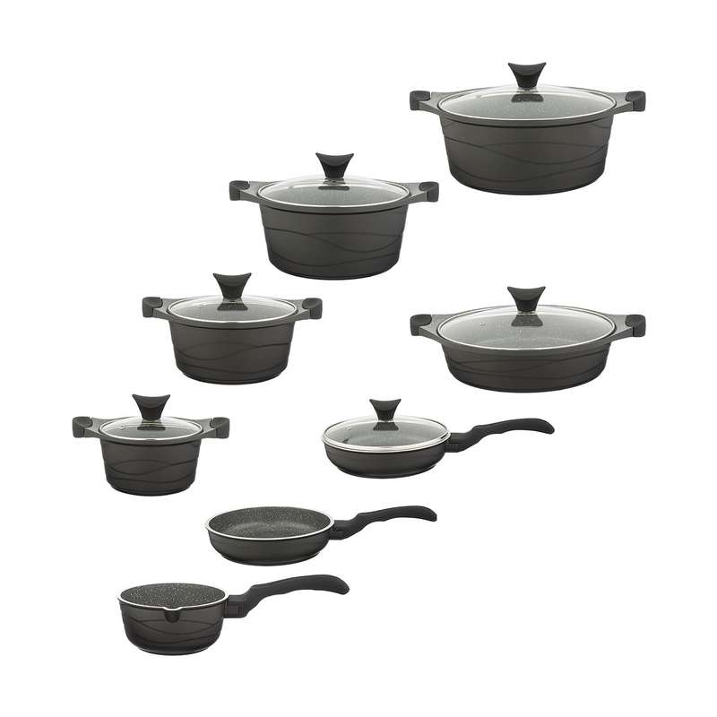 سرویس پخت ‌و پز 14 پارچه عروس مدل موج کد 02