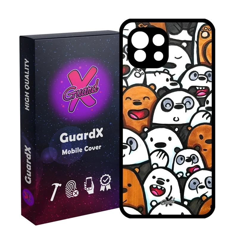 کاور گارد ایکس طرح خرس های کله فندقی مدل Glass10555 مناسب برای گوشی موبایل شیائومی  MI 11 Lite