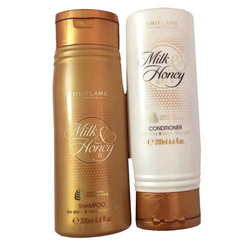 مجموعه شامپو و نرم کننده اوریفلیم مدل Milk-Honey GOLD