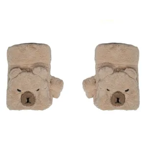 دستکش زنانه مدل پولیشی طرح خرسی کد 915002713