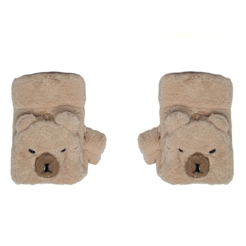 دستکش زنانه مدل پولیشی طرح خرسی کد 915002713