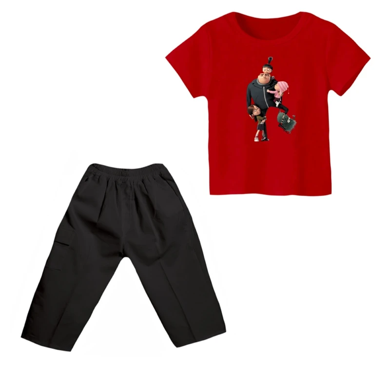 ست تی شرت و شلوارک پسرانه مدل من نفرت انگیز