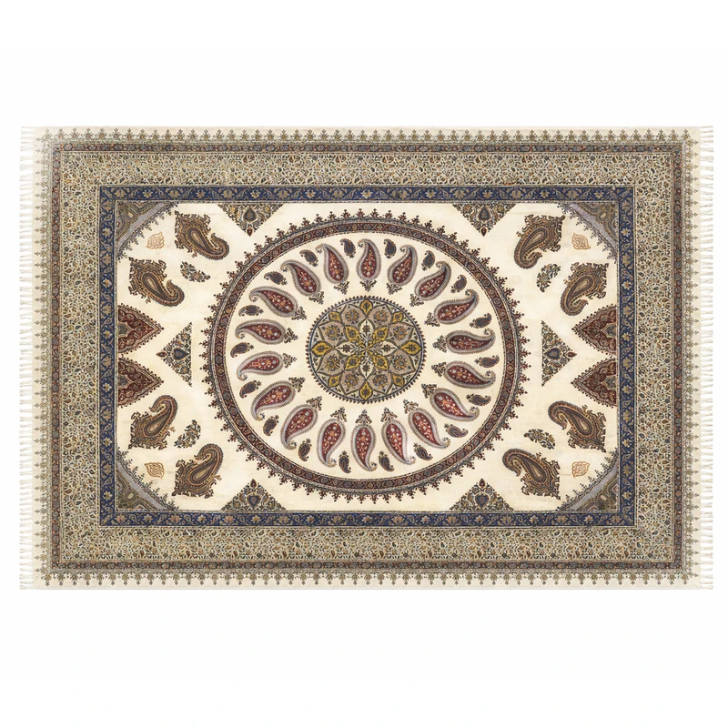 رومیزی قلمکار زابلیان مدل سنتی طرح بته جقه اسلیمی