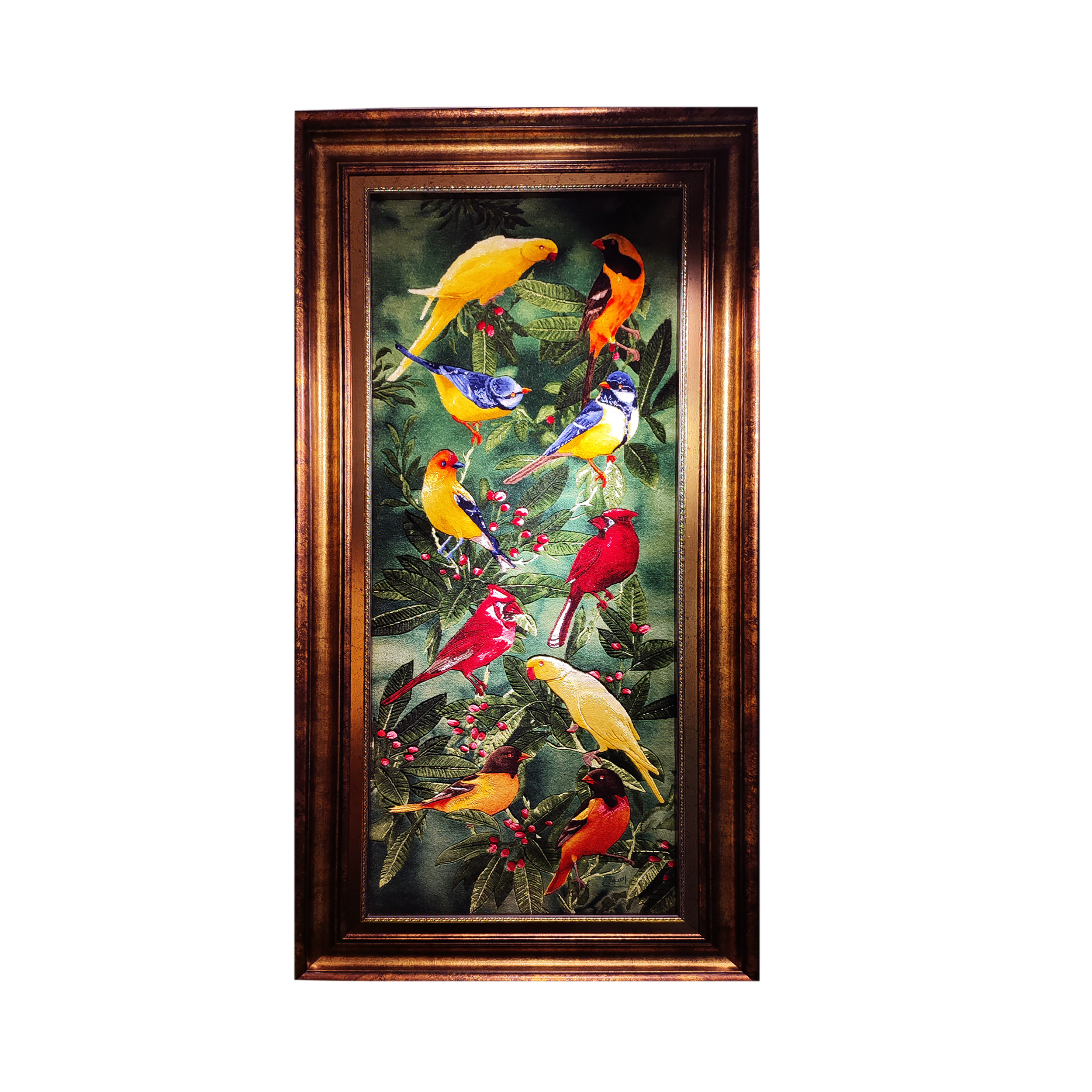 تابلو فرش دستباف طرح طوطی کد 125