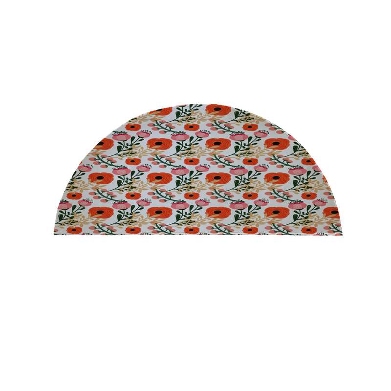 پادری مدل نیم دایره طرح گل کد 9405 سایز 90 × 45 سانتی متر