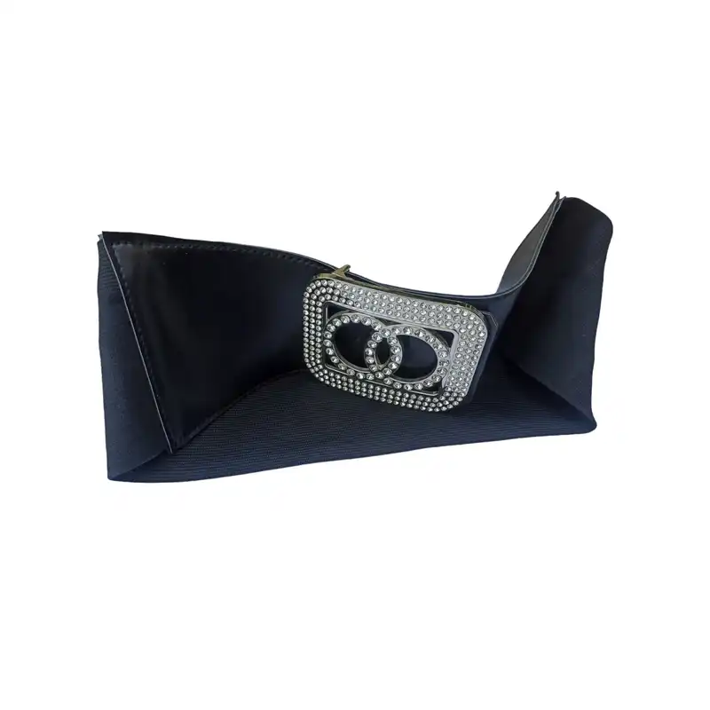 کمربند زنانه مدل پهن سگک نگین دار کشی