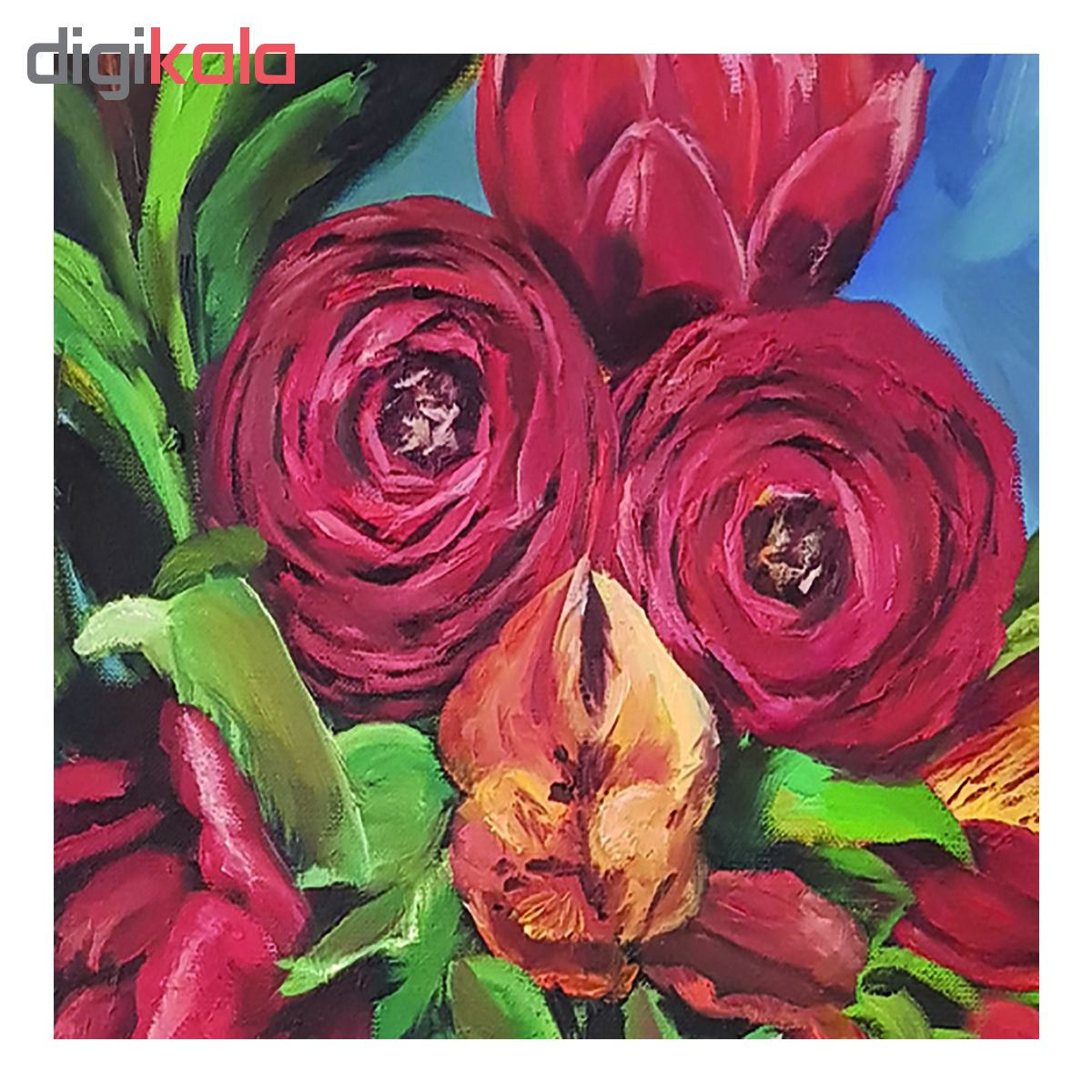 تابلو نقاشی رنگ روغن طرح گل