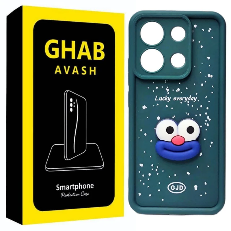 کاور قاب آوش طرح سولید فانتزی مدل عروسکی مناسب برای گوشی موبایل شیائومی REDMI NOTE13 4G