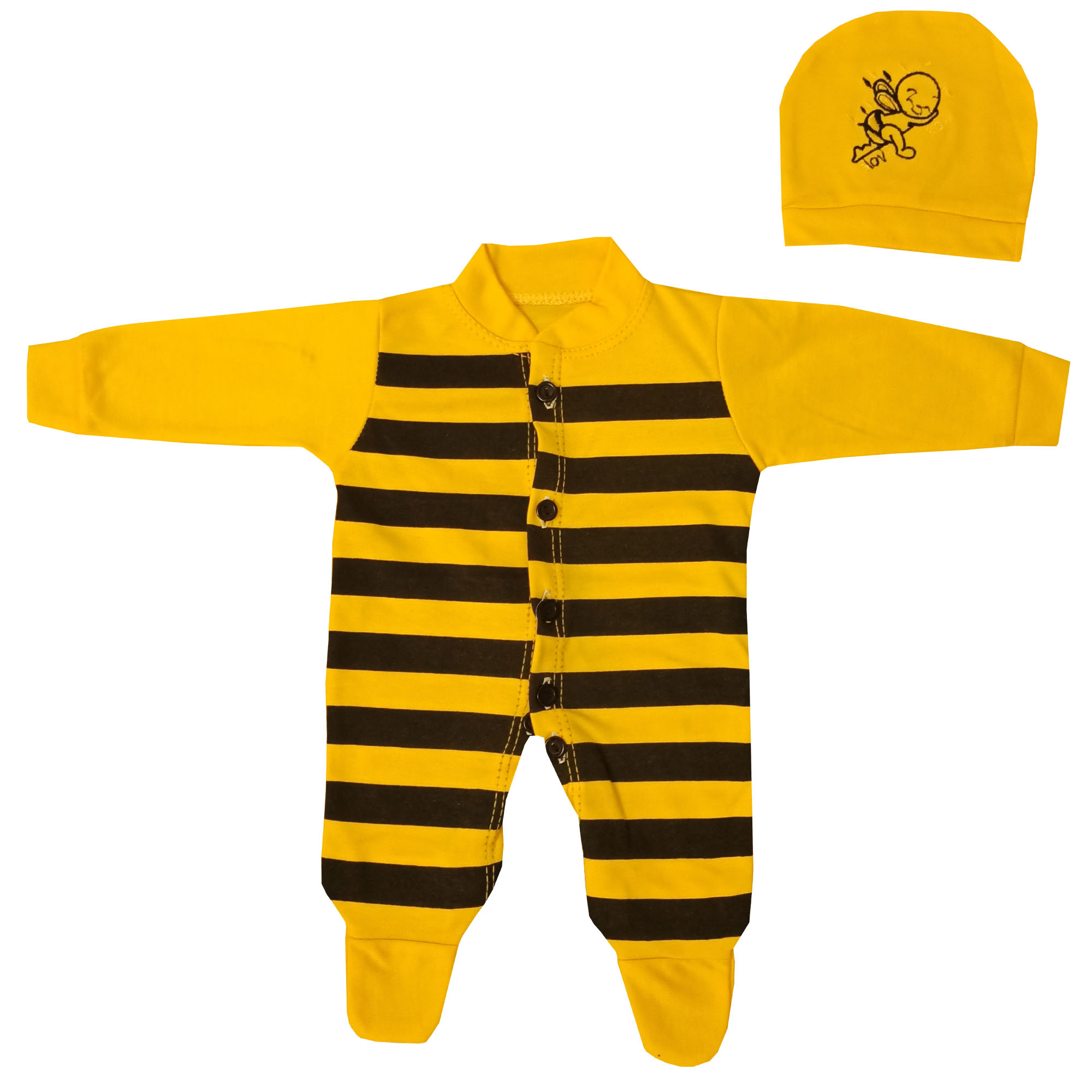 ست سرهمی و کلاه نوزادی کد msa-60