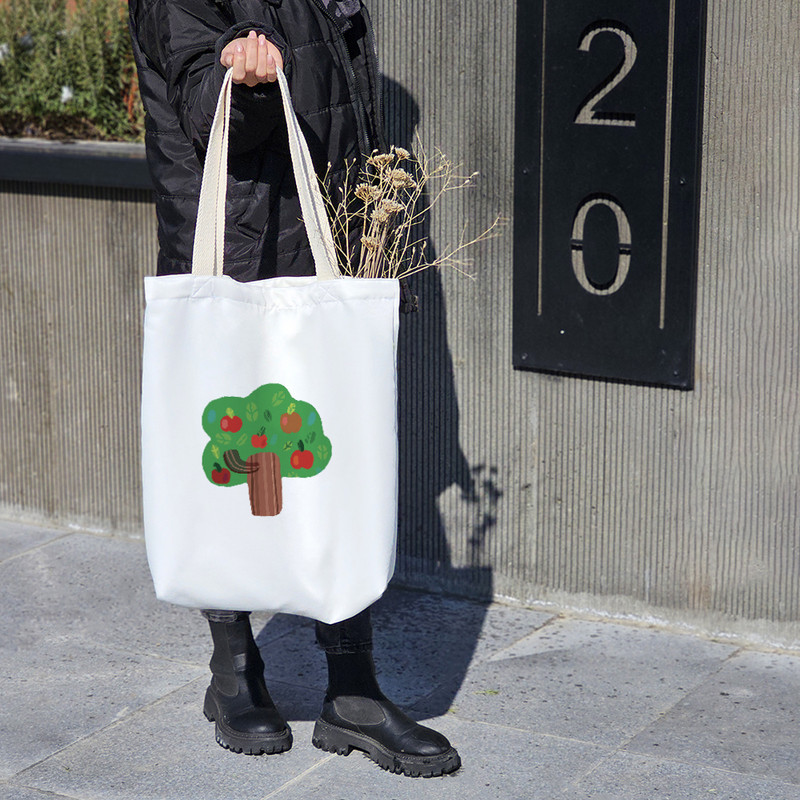 ساک خرید خندالو مدل درخت سیب کد H1717