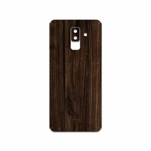 MAHOOT Dark Walnut Wood Cover Sticker for Samsung Galaxy A6 Plus 2018