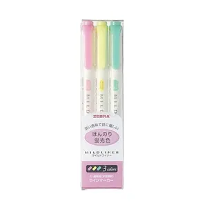 Zebra MILDLINER Double Ended Highlighters pack of 3