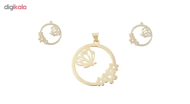 نیم ست طلا 18 عیار زنانه گالری مرجان مدل 0864