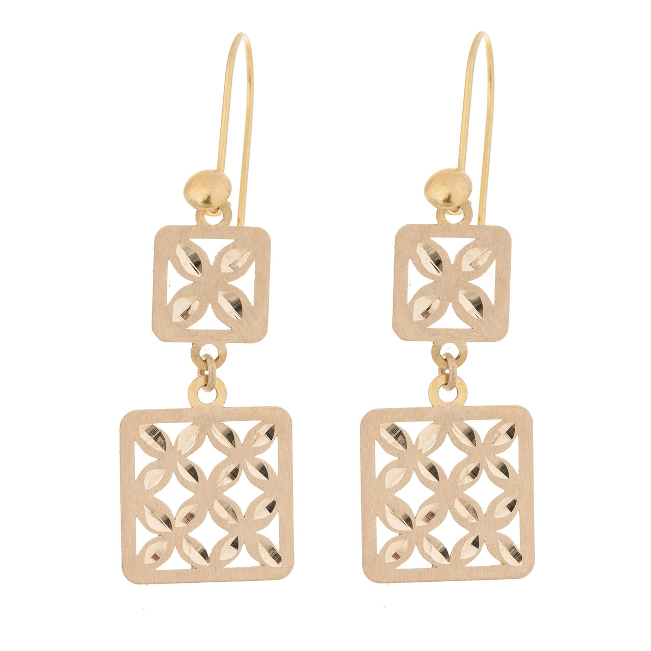 گوشواره طلا 18 عیار کد 107 طلاسازی زرین