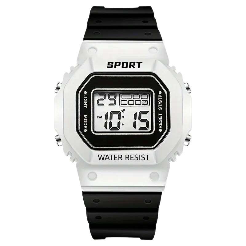 ساعت مچی دیجیتال مدل بند سیلیکونی کرنومتردار کد 5