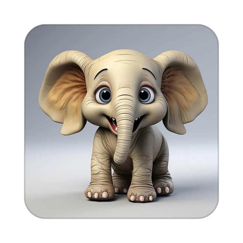 زیر لیوانی کاکتی طرح حیوانات کارتونی مدل mp27957