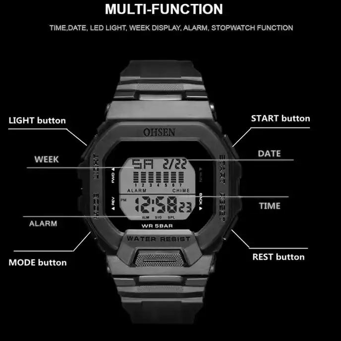 ساعت مچی دیجیتال اهسن مدل 2202