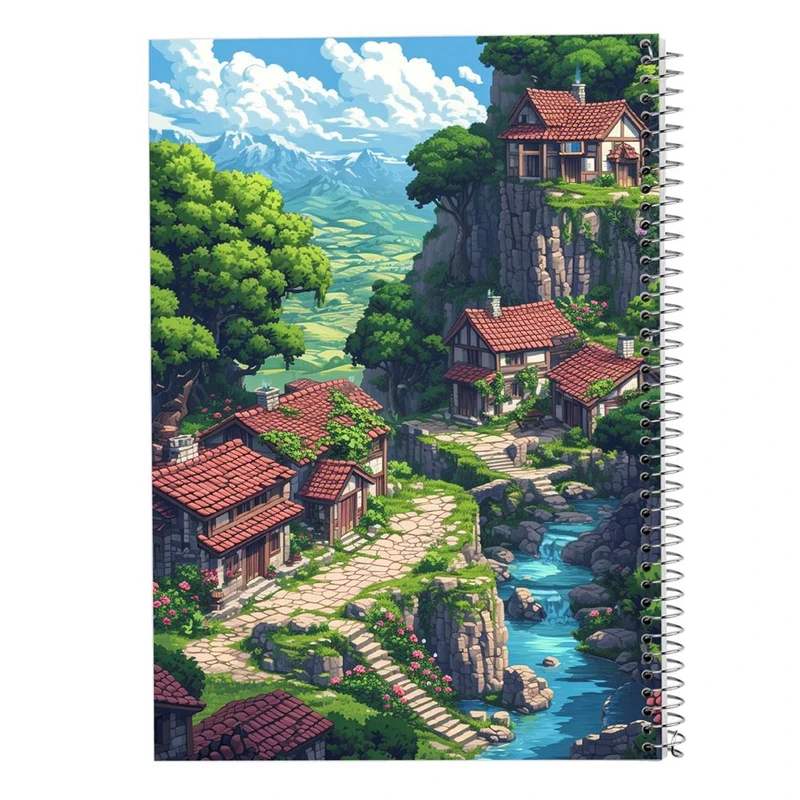 دفتر ژورنال نویسی 50 برگ مدوپد مدل نقطه ای طرح طبیعت کد DF15429