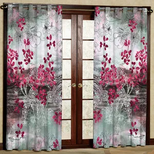 پرده مدل بته جقه مخمل پانچی کد 1291 سایز 140x280 سانتی متر