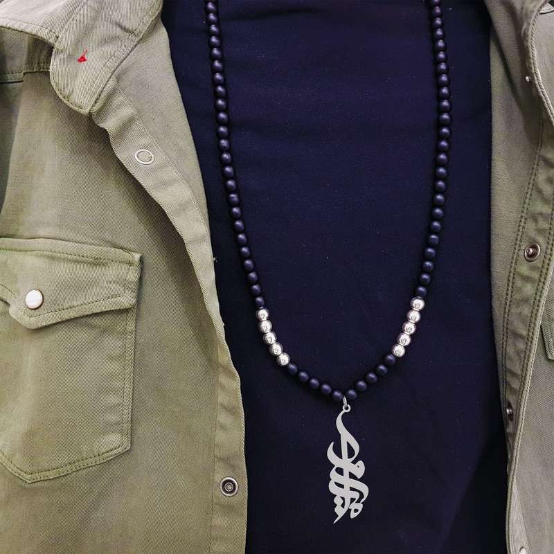 گردنبند نقره مردانه ترمه ۱ مدل امیر سام کد ma 1207 گردنبند نقره مردانه ترمه ۱ مدل امیر سام کد ma 1207