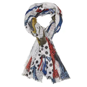 شال زنانه اس.اولیور مدل گوزن کد 39.903.91.3824