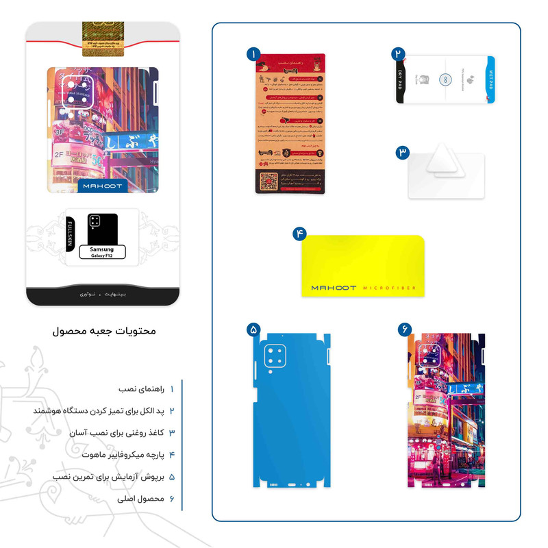 برچسب پوششی ماهوت مدل Tokyo City-FullSkin مناسب برای گوشی موبایل سامسونگ Galaxy F12 2