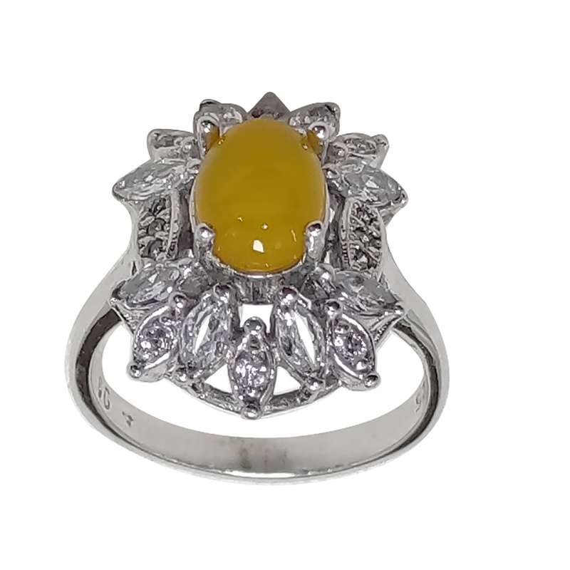 انگشتر نقره زنانه سلین کالا مدل شرف الشمس طبیعی کد Mps-12 انگشتر نقره زنانه سلین کالا مدل شرف الشمس طبیعی کد Mps-12