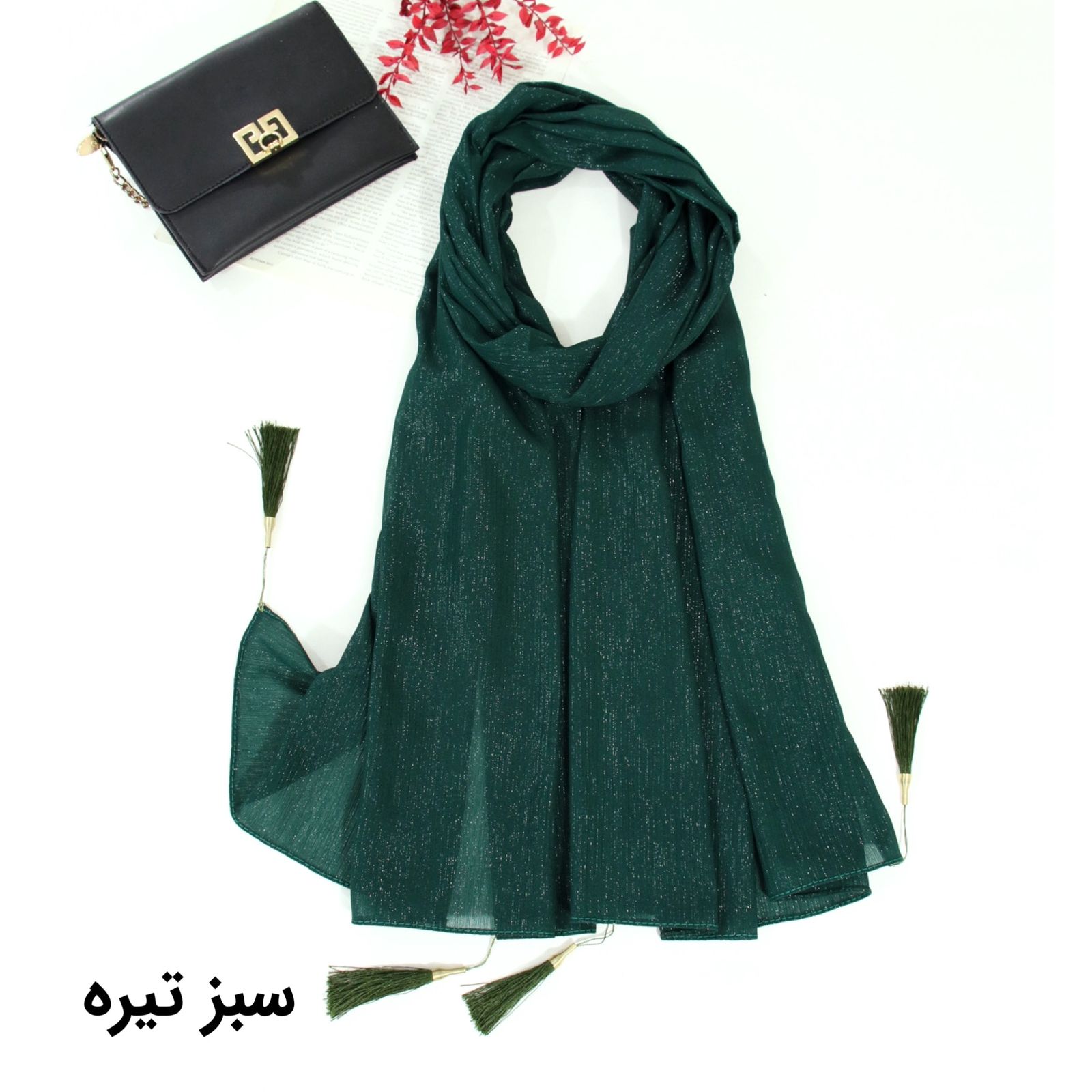 شال زنانه مدل حریر تابستانه لمه دار شاین کد ana-2268 -  - 33