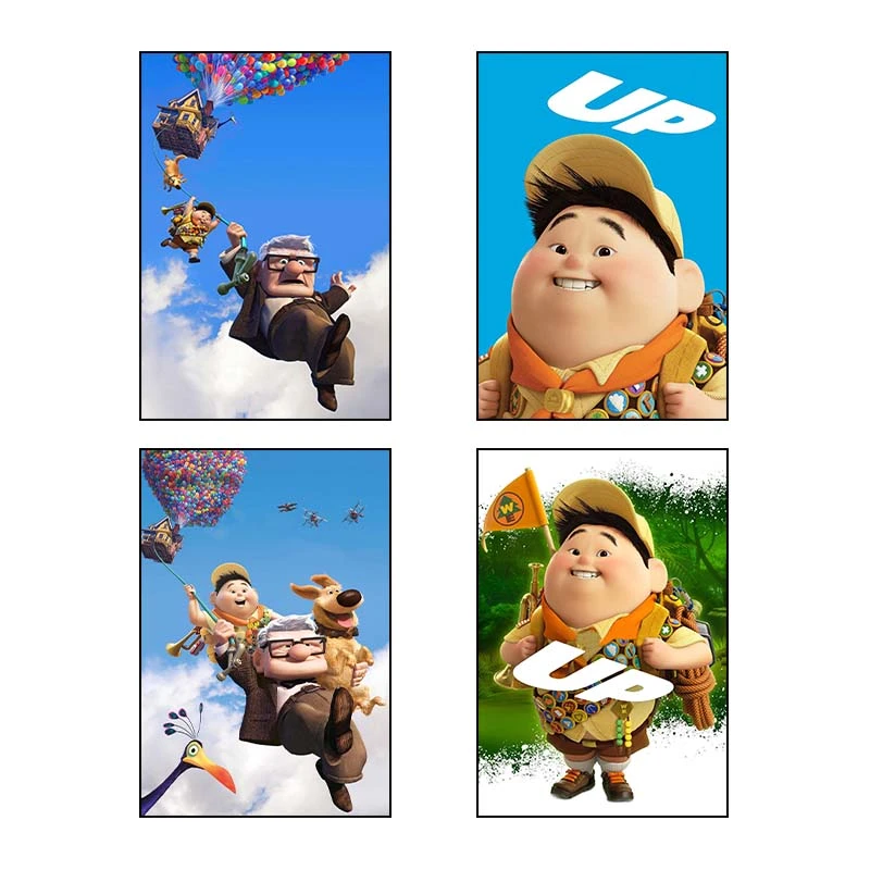 تابلو شاسي کارنيکا طرح بالا Up کد 28615 مجموعه 4 عددی