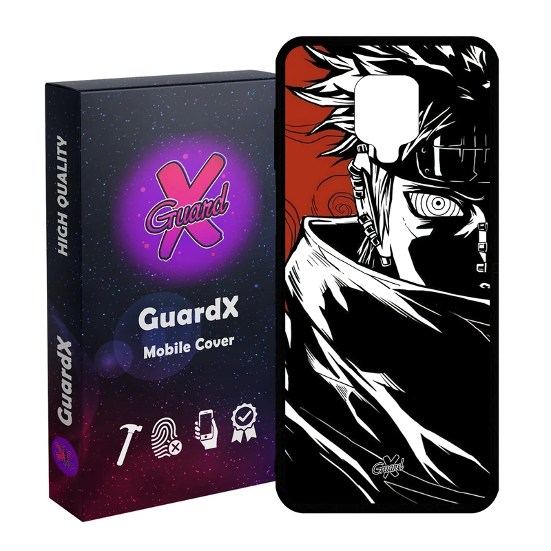 کاور گارد ایکس طرح Pain Anime مدل Glass10551 مناسب برای گوشی موبایل شیائومی Redmi Note9 Pro/Note 9 Pro Max/Redmi Note 9S/MI Poco M2 Pro