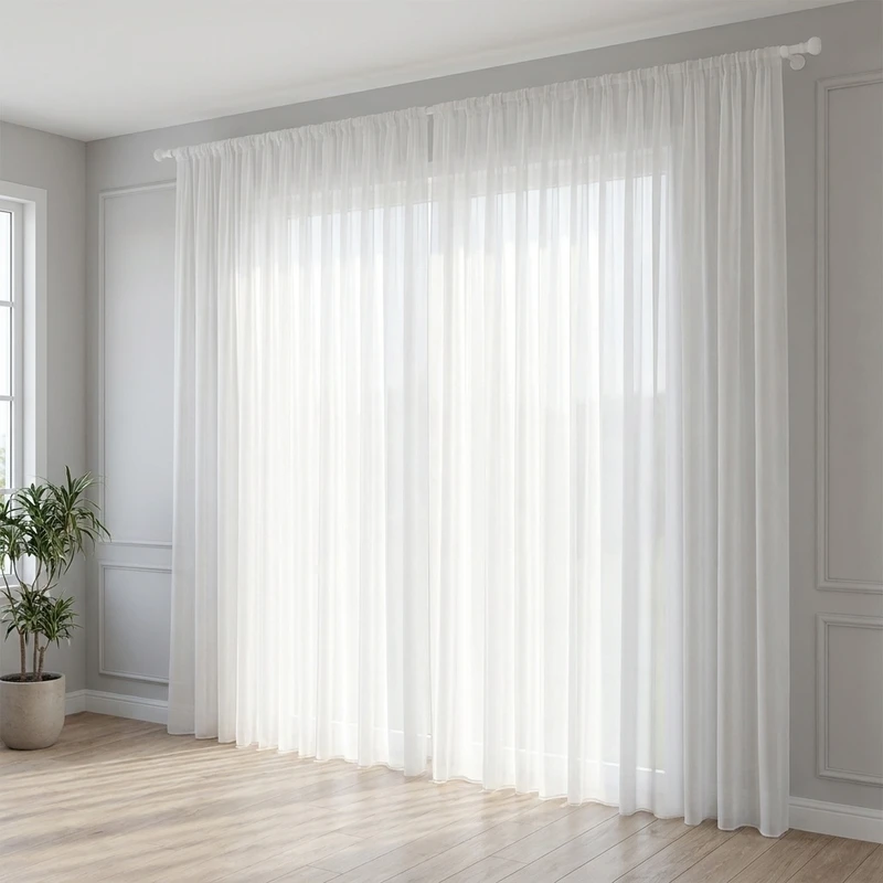 عکس شماره 2 : پرده مدل دوخت ساده حریر ساده مات سایز 300x280 سانتیمتر