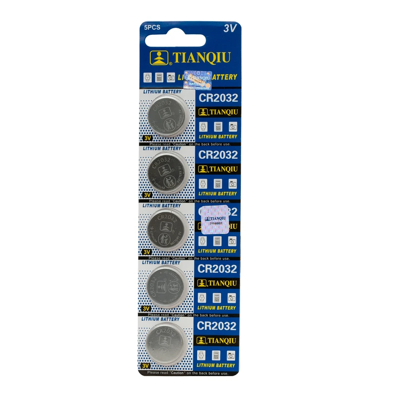باتری سکه ای تیانکیو مدل CR2032 بسته ۵ عددی