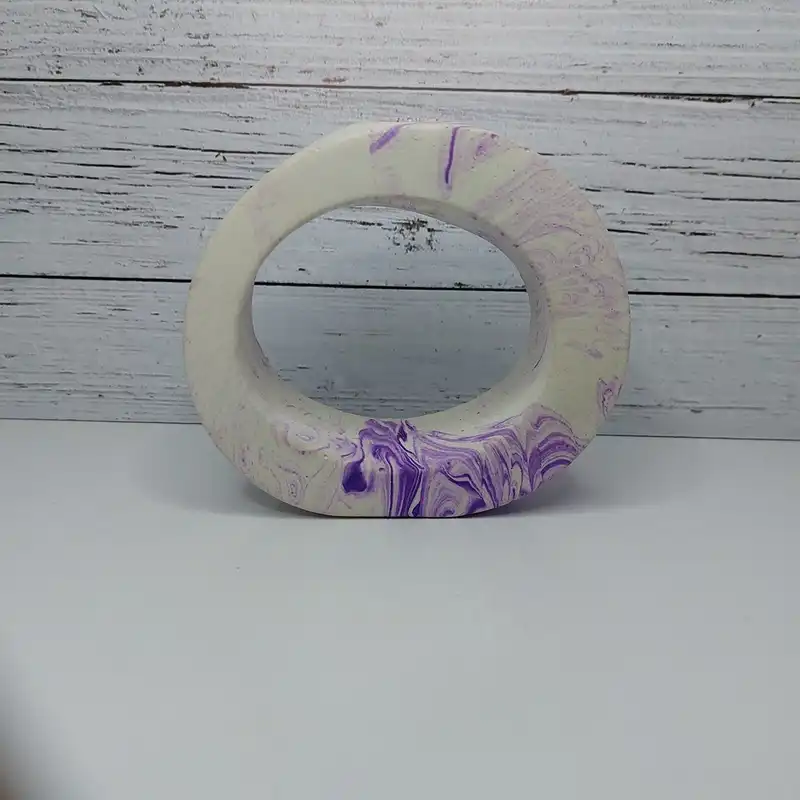 ست 3 تکه جاشمعی و گلدان بتنی مدل دفرمه