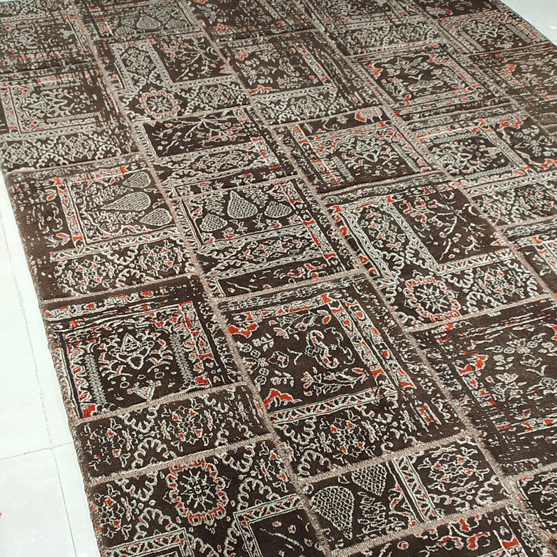 فرش دستبافت 6 متری مدل تکه دوزی لوکس