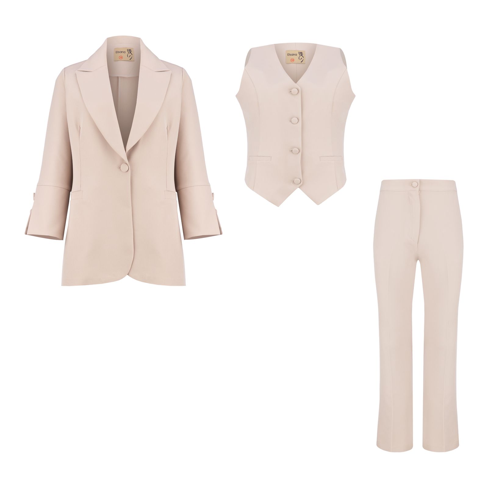 ست 3 تکه لباس زنانه السانا کد 202501 - - 52