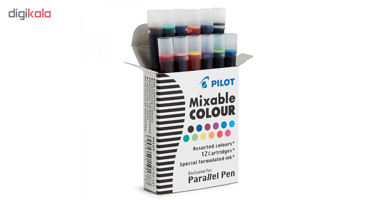جوهر یدک قلم کالیگرافی پایلوت مدل Mixable Colour به همراه بسته دوعددی خودکار پایلوت BPS-GP