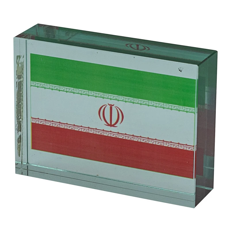 دکوری مدل شیشه سه بعدی طرح پرچم ایران