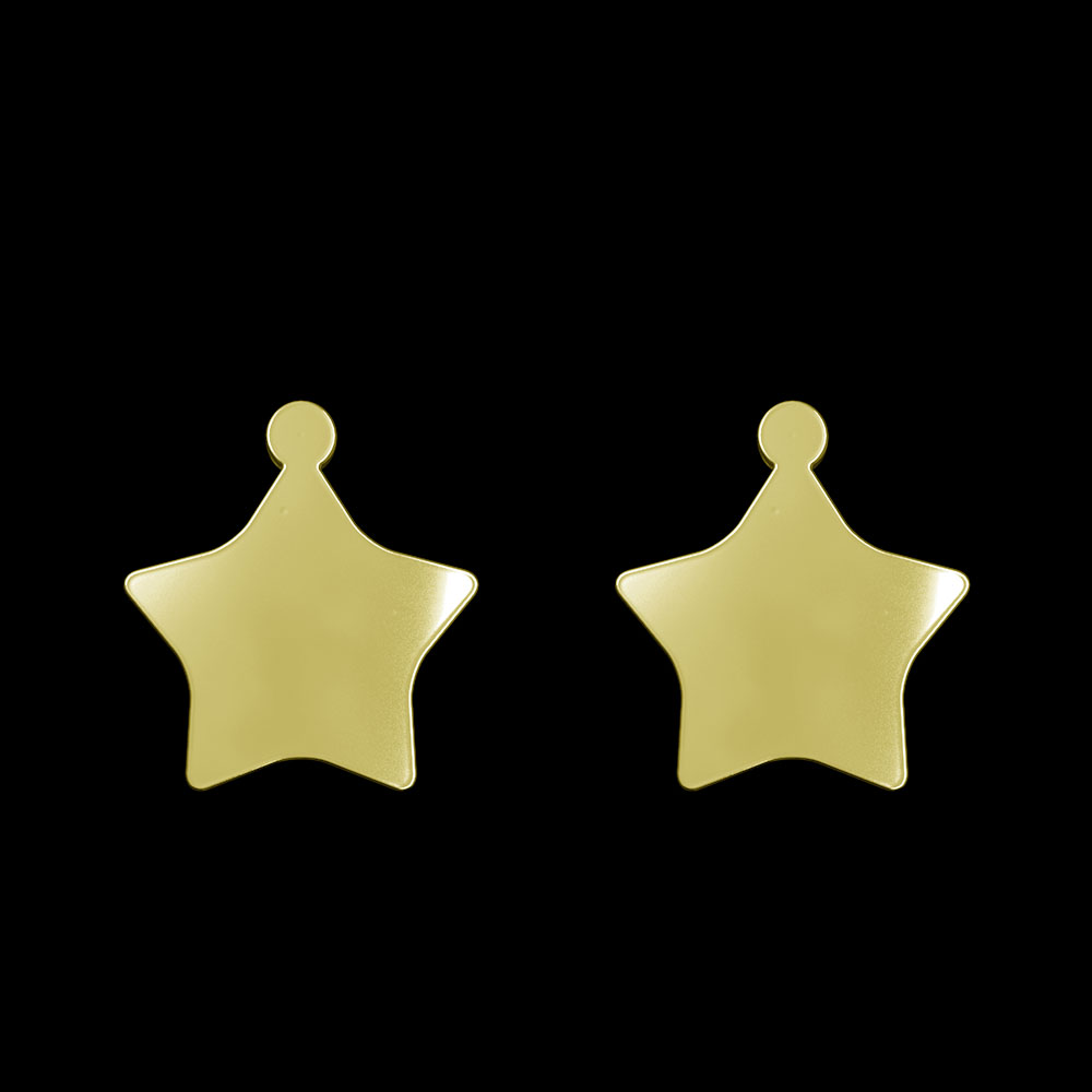 گوشواره طلا 18 عیار زنانه مدوپد مدل ستاره کد GA1-15409