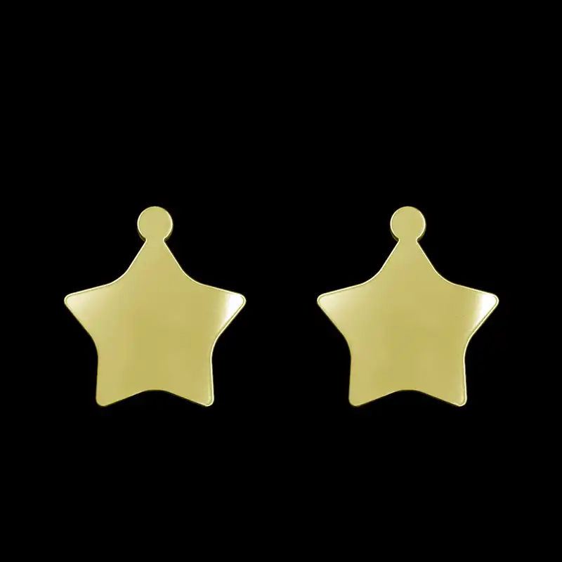 گوشواره طلا 18 عیار زنانه مدوپد مدل ستاره کد GA1-15409