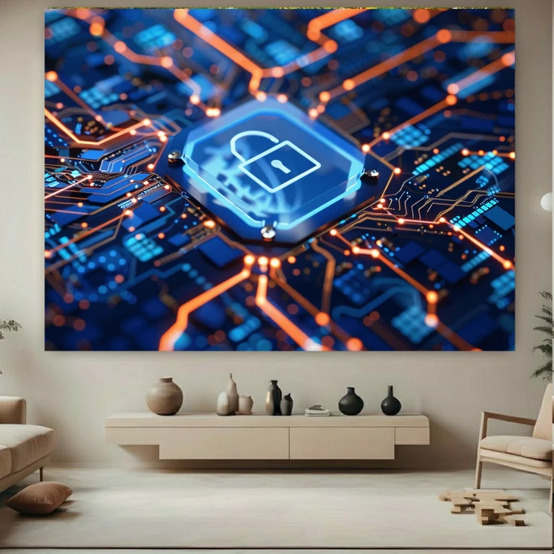 تابلو بوم طرح مخمل قفل دیجیتال مدل امنیت سایبری کد AS1028 تابلو بوم طرح مخمل قفل دیجیتال مدل امنیت سایبری کد AS1028