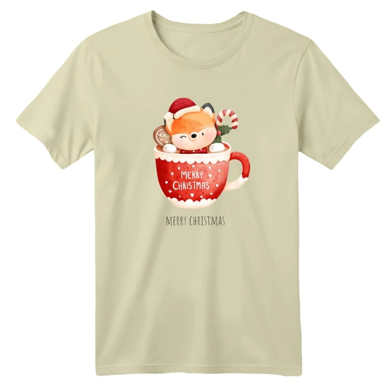 تی شرت آستین کوتاه بچگانه مدل گوزن کریسمس کد 1