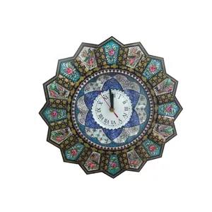 ساعت خاتم کاری طرح گل و مرغ