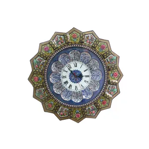 ساعت خاتم کاری طرح گل و مرغ خورشیدی