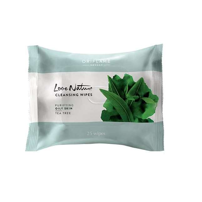 دستمال مرطوب اوریفلیم مدل لاو نیچر بسته 25 عددی