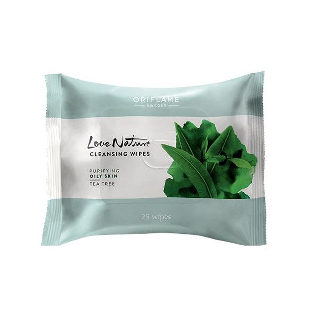 دستمال مرطوب اوریفلیم مدل لاو نیچر بسته 25 عددی