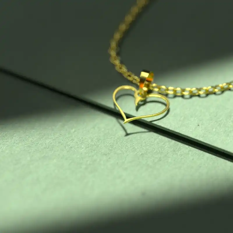 گردنبند طلا 18 عیار زنانه مدوپد مدل قلب کد E3-1-1012